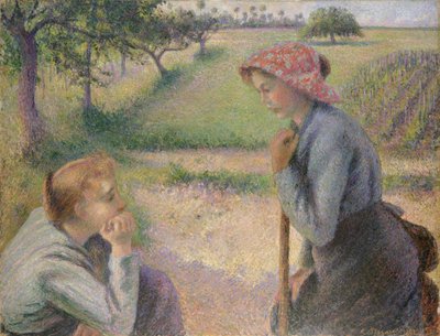 Dos jóvenes campesinas, 1891-92 de Camille Jacob Pissarro