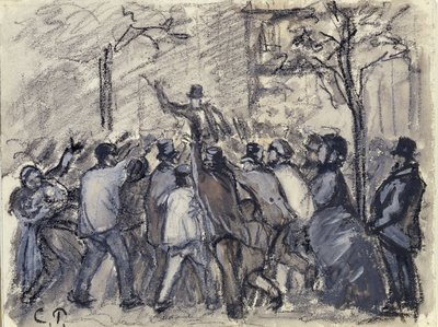 Levantamiento Urbano en París de Camille Jacob Pissarro