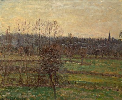 Vista de Bazincourt, Invierno de Camille Pissarro