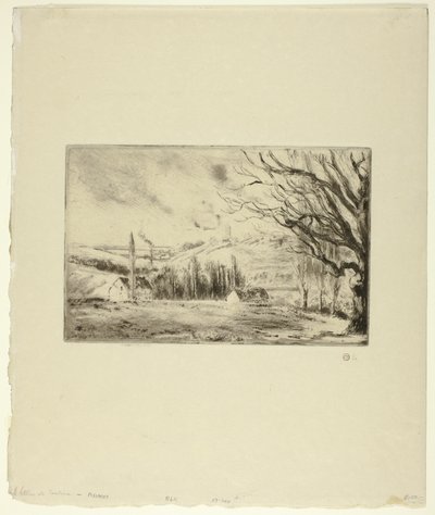 Vista de Pontoise de Camille Pissarro