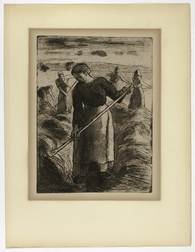 Mujer segadora en Éragny de Camille Pissarro