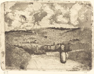 Mujer en el Camino de Camille Pissarro