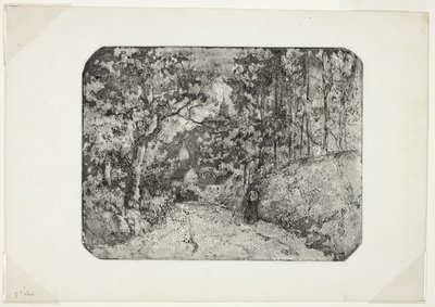 Camino arbolado en Pontoise de Camille Pissarro
