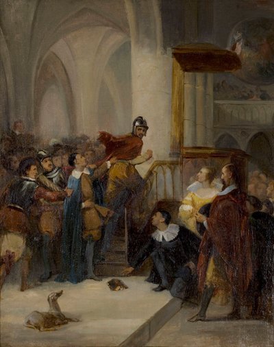 Los Puritanos de Escocia Vieja Mortalidad, Primera mitad del siglo XIX de Camille Roqueplan