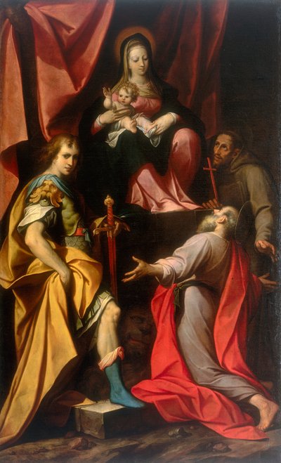 Virgen con el Niño y los santos Vitale y Jerónimo, obra de Camillo Procaccini, conservada en la Galería Estense de Módena de Camillo Procaccini