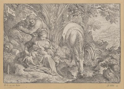 Descanso en la Huida a Egipto de Camillo Procaccini