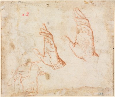 Estudio de manos verso, c. 1590 de Camillo Procaccini