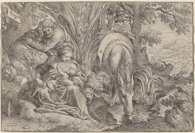 El Descanso en la Huida a Egipto de Camillo Procaccini