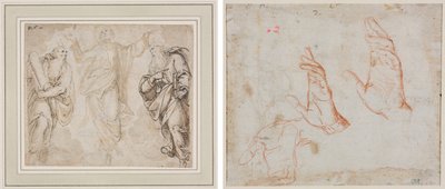 The Transfiguration (recto); Study of Hands (verso) de Camillo Procaccini