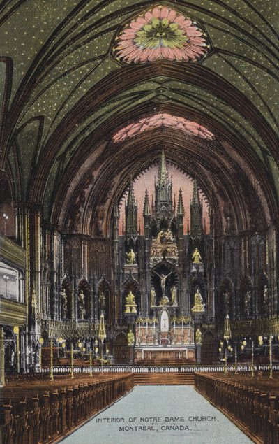 Interior de la iglesia de Notre Dame, Montreal, Canadá (foto) de Canadian Photographer
