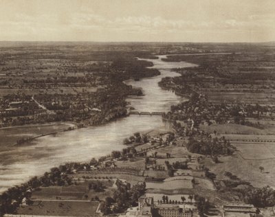 Riviere Des Prairies, al fondo de la isla de Montreal (foto b/n) de Canadian Photographer