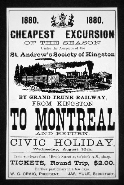 Póster del Ferrocarril Grand Trunk de Canadian School