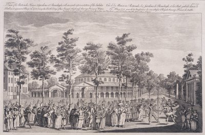 Vista de la Rotonda, Casa Ranelagh, en un Baile para Celebrar el Cumpleaños de SAR, el Príncipe de Gales, 24 de Mayo de 1751, grabado por Parr de Canaleti