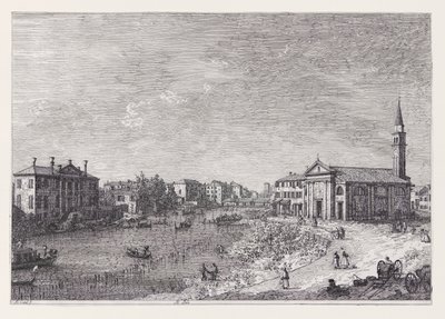 Al Dolo (At Dolo), de la serie Vedute (Vistas) de Canaletto (Giovanni Antonio Canal)