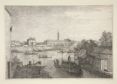 Ale Porte del Dolo (En las esclusas de Dolo), de la serie Vedute (Vistas) de Canaletto (Giovanni Antonio Canal)