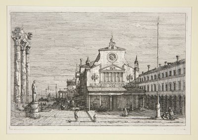 Vista Imaginaria de S. Giacomo Di Rialto, de la serie Vedute (Vistas) de Canaletto (Giovanni Antonio Canal)
