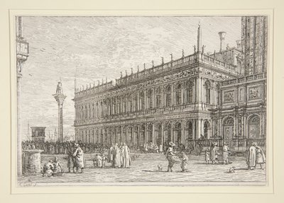 La librería. V., de la serie Vedute (Vistas) de Canaletto (Giovanni Antonio Canal)