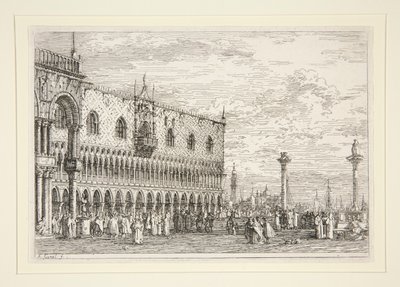 La Piera del Bando, V., de la serie Vedute (Vistas) de Canaletto (Giovanni Antonio Canal)