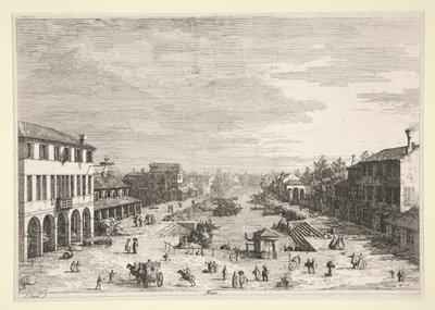 Mestre, de la serie Vedute (Vistas) de Canaletto (Giovanni Antonio Canal)