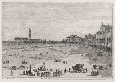 Pr? della Valle (Prato della Vale), de la serie Vedute (Vistas) de Canaletto (Giovanni Antonio Canal)