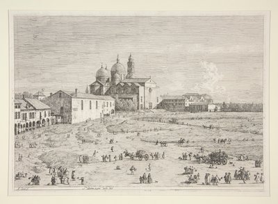 S. Giustina en Pr? della Valle, de la serie Vedute (Vistas) de Canaletto (Giovanni Antonio Canal)