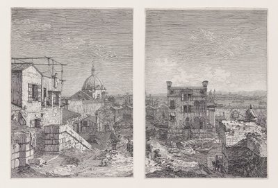 La casa del peristilo, de la serie Vedute (Vistas) de Canaletto (Giovanni Antonio Canal)