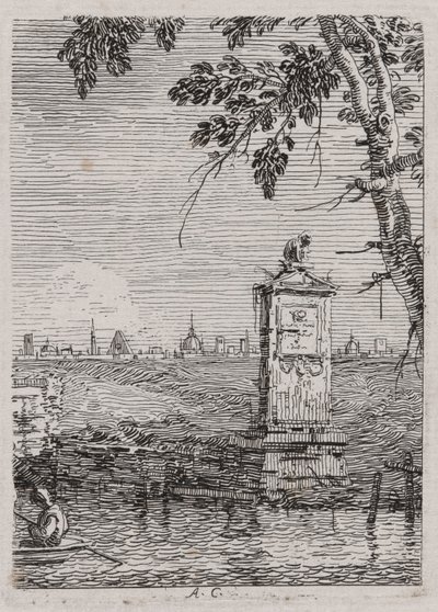 El Pequeño Monumento, de la serie Vedute (Vistas) de Canaletto (Giovanni Antonio Canal)