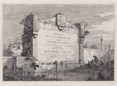 Placa de título, de la serie Vedute (Vistas) de Canaletto (Giovanni Antonio Canal)