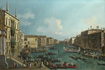 Una regata en el Gran Canal, c. 1740 de Giovanni Antonio Canal