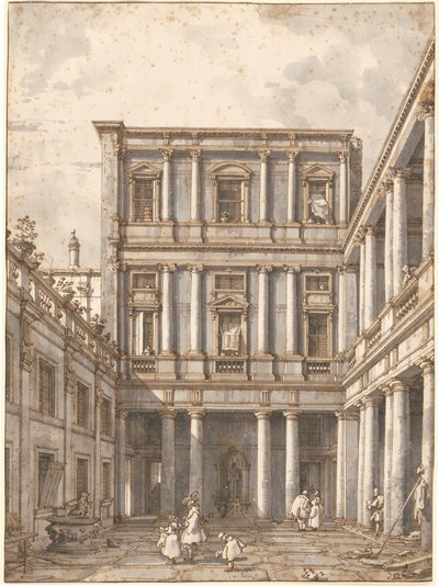 Un patio veneciano, en la Procuratie Nuove de Canaletto