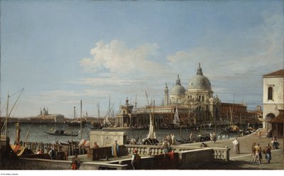 Según Canaletto - Venecia la Dogana y Santa Maria della Salute desde el Molo, c. 1740 - 1760 de Canaletto