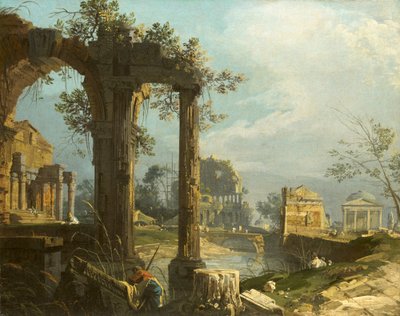 Canaletto - Capriccio con ruinas 1742-44 de Canaletto