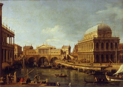 Capricho con la arquitectura palladiana, 1757-1759 de Canaletto