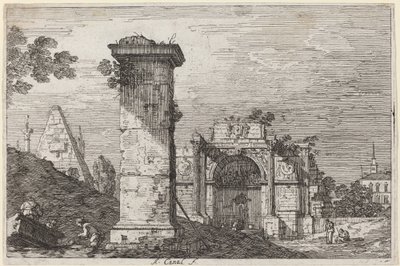 Paisaje con monumentos en ruinas de Canaletto