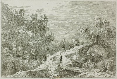 Paisaje de Montaña con Cinco Puentes, de Vedute de Canaletto
