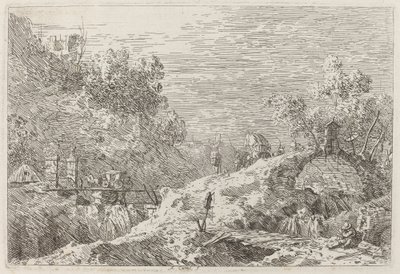 Paisaje de Montaña con Cinco Puentes de Canaletto