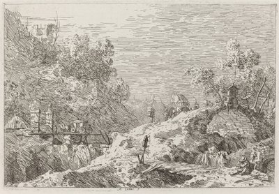 Paisaje de Montaña con Cinco Puentes de Canaletto