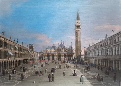 Plaza de San Marcos con la Basílica, Venecia de Canaletto