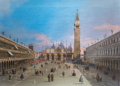 Plaza de San Marcos con la Basílica, Venecia de Canaletto