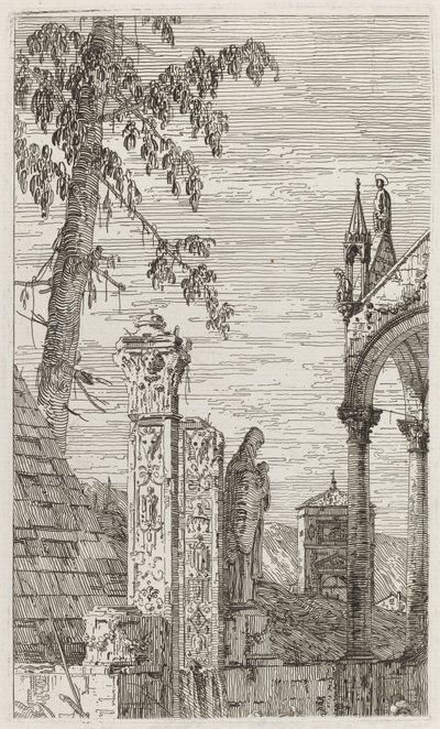 La tumba del obispo [centro], c. 1735-1746 de Canaletto