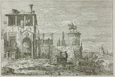 El monumento ecuestre, de Vedute de Canaletto