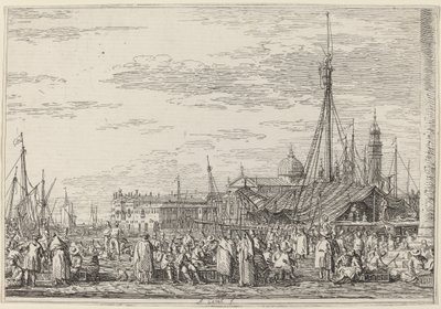 El mercado en el Molo, c. 1735-1746 de Canaletto