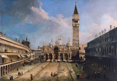 La Piazza San Marco en Venecia de Giovanni Antonio Canal