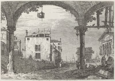 El Pórtico con la Linterna, c. 1735-1746 de Canaletto