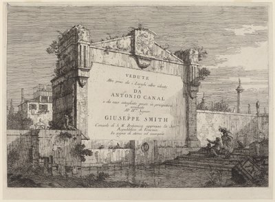 Placa de título, c. 1735-1746 de Canaletto