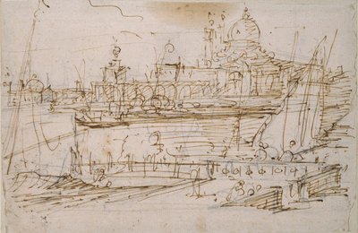 Venecia: La Dogana y S. Maria della Salute desde el Molo di Terranova, mediados del siglo XVIII de Canaletto