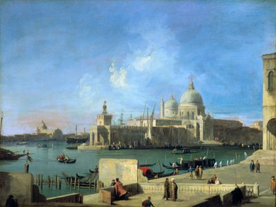 Vista de la Salute desde la entrada del Gran Canal, Venecia, c1727-1728 de Giovanni Antonio Canal