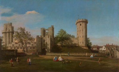 Castillo de Warwick, frente este desde el patio exterior, 1752 de Canaletto