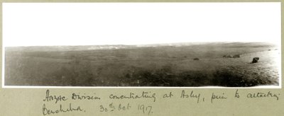 División ANZAC concentrándose en Asluj antes de atacar Beersheba, 20 de octubre de 1917 de Capt. Arthur Rhodes