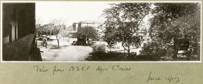 Vista desde la Sede de N.Z.M.F.A, El Cairo, junio de 1917 de Capt. Arthur Rhodes